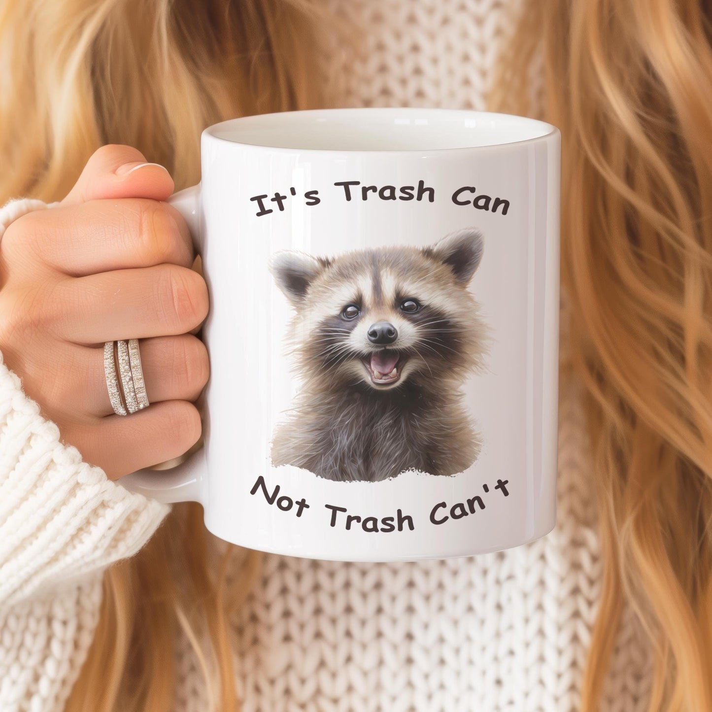 Mug Raccoon With Funny Saying, Coffee Mug, Sarcastic Phrase, Tea Cup With Humor Text, Funny Gifts for Animal Lovers, Raccoon Lovers gift